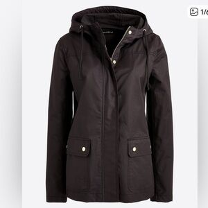 J Crew Mercantile Black Rain Jacket